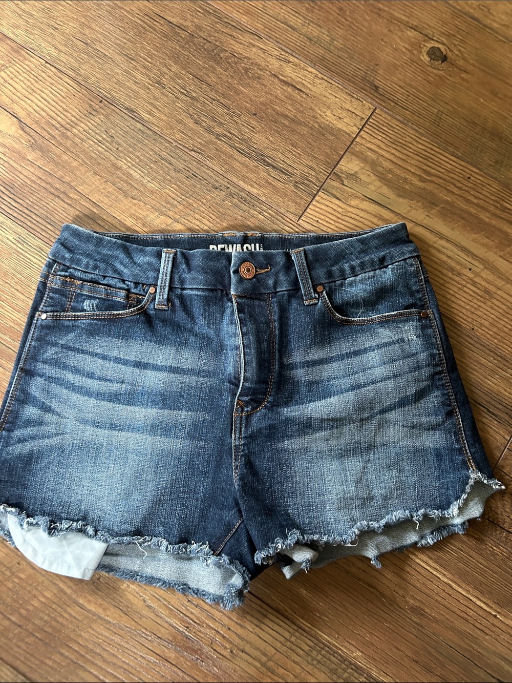 Rewash Denim Cutoff Shorts in Faded Blue
